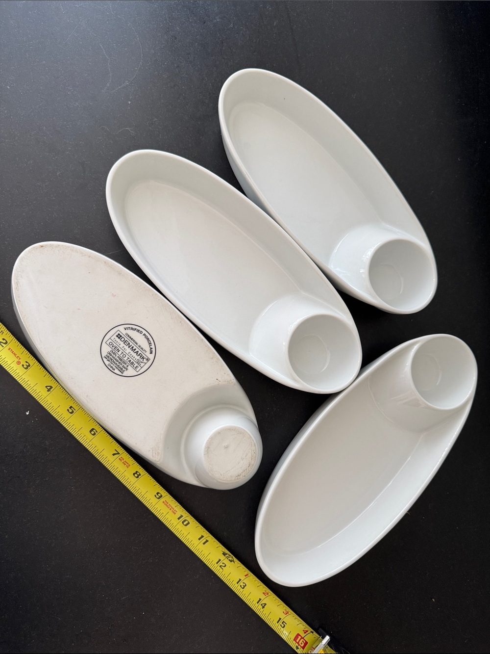 Johnson Brothers White Ceramic Condiment Dishes - Set of 4